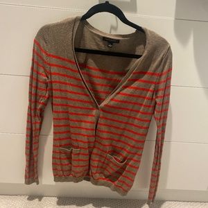 Brown and red striped Cardigan